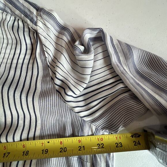 Chico's chicos size 2 Striped Medallion Tunic 12 14 Mixed Embroidered Large - Picture 13 of 16